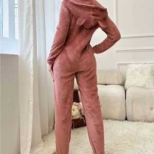 Cozy Cream Fleece Onesie with ears